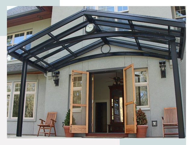 Козырьки металлические в Холмске