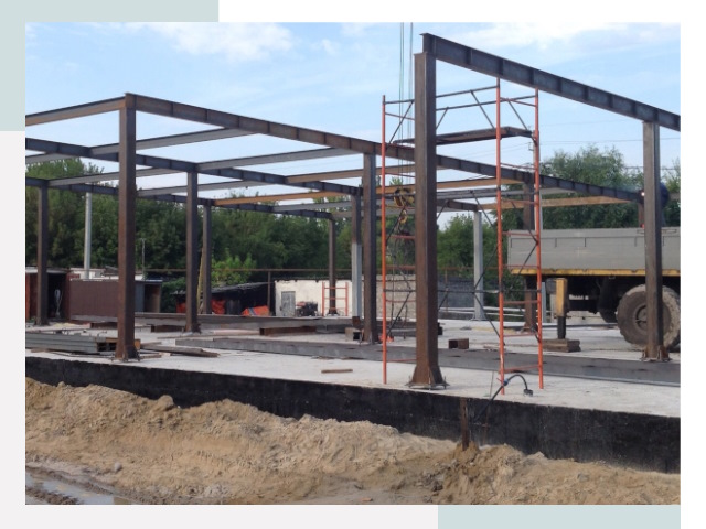 Фундамент для ангаров в Холмске