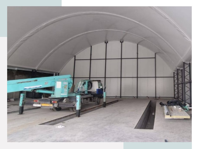 Внутреннее оснащение ангаров в Холмске