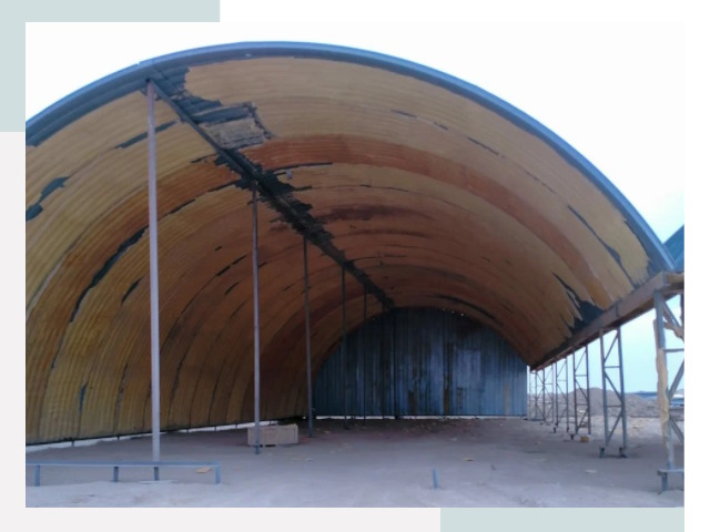 Реконструкция ангаров в Холмске