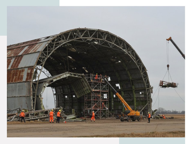 Демонтаж ангаров в Холмске